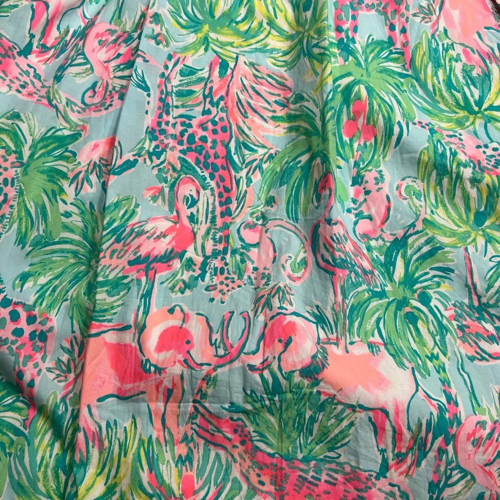 Lily Pulitzer Pink and Green Tropical Dress-size 2 - Picture 7 of 9